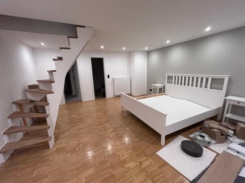 Ένα ή περισσότερα κρεβάτια σε δωμάτιο στο Chalet am Biggesee