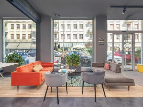Χώρος καθιστικού στο B&B Hotel Milano Central Station