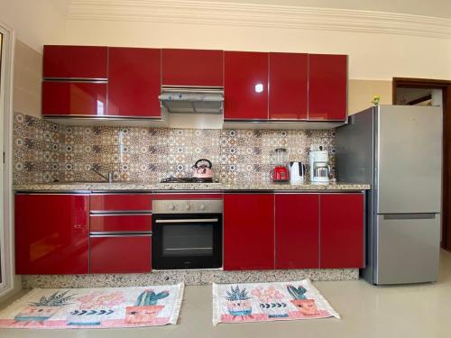 Kuchyň nebo kuchyňský kout v ubytování Beautiful view apartment