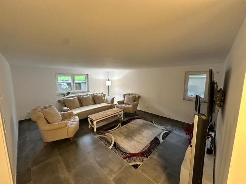 Χώρος καθιστικού στο Moderne 80qm mit Terrasse, Wlan und Parkplatz - Nähe Nürburgring