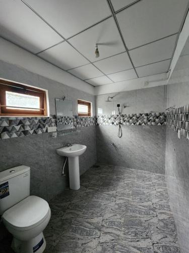 a bathroom with a toilet and a sink at Ryo hostel in Ahangama