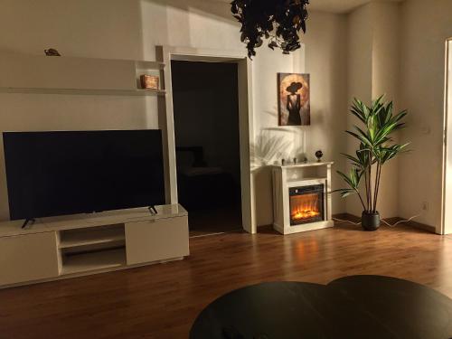 Μια τηλεόραση ή/και κέντρο ψυχαγωγίας στο Ferienwohnung