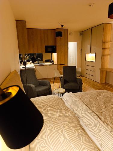 Metropolis apartment, free parking, city center