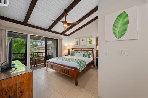 Ένα ή περισσότερα κρεβάτια σε δωμάτιο στο Wailea Ekolu 1604 · WE 1604 Wailea 2BD Condo w AC Pool Near Beac