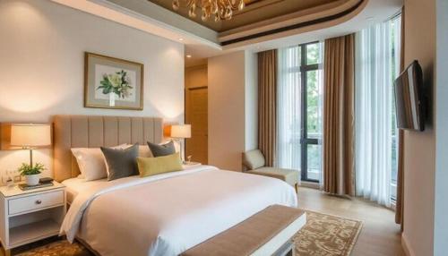 Ένα ή περισσότερα κρεβάτια σε δωμάτιο στο Penthouse Bandarawela