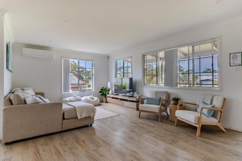 Χώρος καθιστικού στο The Beach Bach