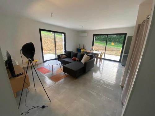 Χώρος καθιστικού στο Chez Nadia