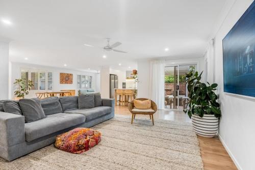 Χώρος καθιστικού στο Cedar Beach House