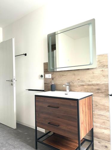 Ένα μπάνιο στο Apartment Bamberg mit Balkon, Gratis-Parkplatz