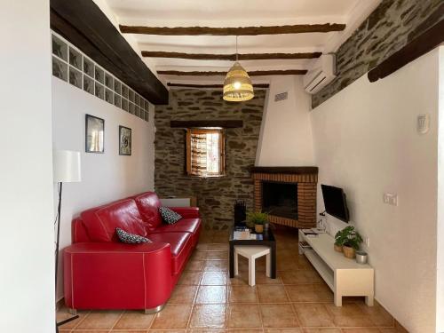 Χώρος καθιστικού στο Casa Crisantemo with sea view and pool in Adra