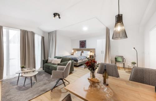 O zonă de relaxare la TVL Apartments - modern, zentral und haustierfreundlich in Bad Zwischenahn