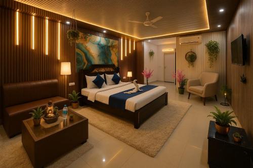 Ένα ή περισσότερα κρεβάτια σε δωμάτιο στο Hotel Grand Residency - Saket Metro