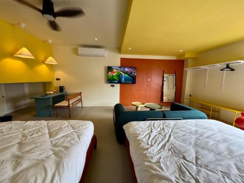 Ένα ή περισσότερα κρεβάτια σε δωμάτιο στο Lot 78