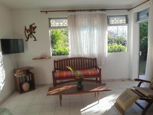 Et opholdsområde på Bungalow Corossol