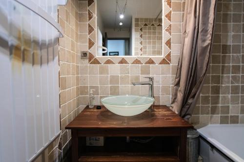 Ένα μπάνιο στο Appartement avec balcon au centre de la station, proche des remontées mécaniques