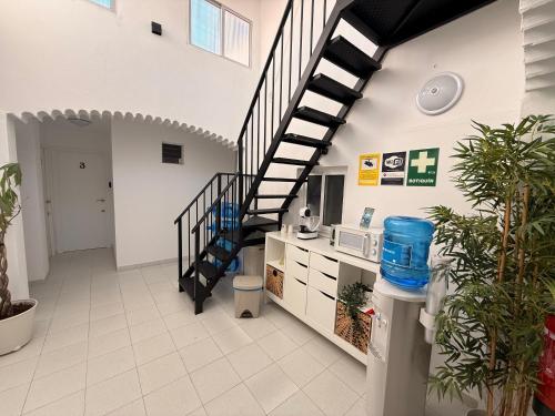 Η κουζίνα ή μικρή κουζίνα στο Hostal Merino Jédula