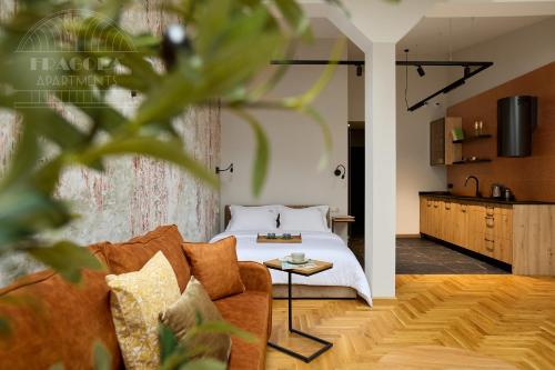 Kuchyň nebo kuchyňský kout v ubytování Art Palace - Fragola Apartments