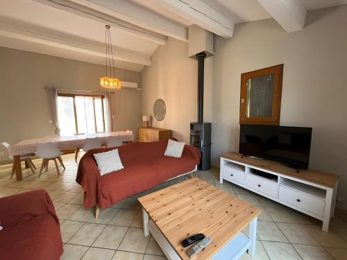 Μια τηλεόραση ή/και κέντρο ψυχαγωγίας στο Villa 3 palmiers