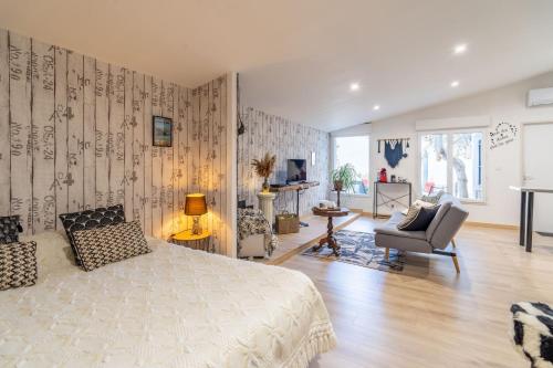 Χώρος καθιστικού στο Gîte La Tchoupetta