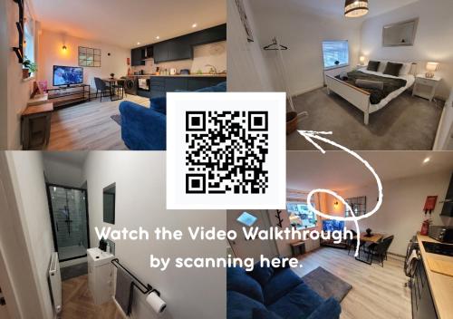 Μια τηλεόραση ή/και κέντρο ψυχαγωγίας στο Cosy and Modern 1BR House in Stoke with Sofa Bed