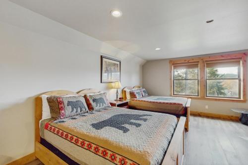 Ένα ή περισσότερα κρεβάτια σε δωμάτιο στο No. 3 Coal Mine Studio