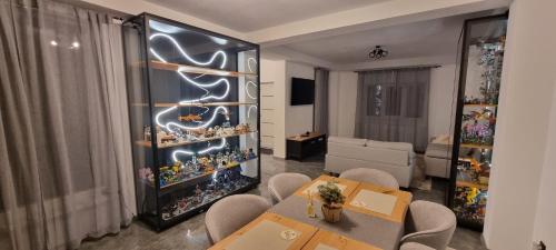 Khu vực ghế ngồi tại Bricktopia