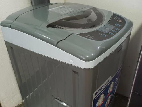 a toaster sitting on top of a trash can at Ivy Villa - Tangalle in Tangalle