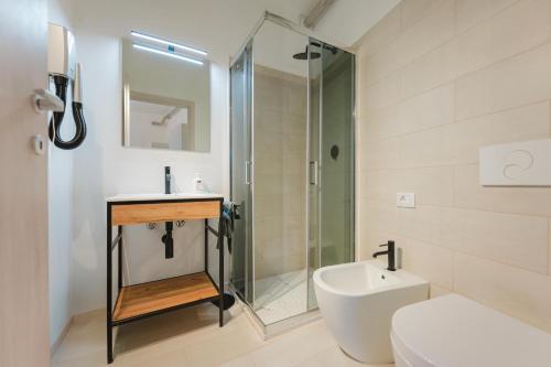 Koupelna v ubytování Confortevole Stanza 6 con bagno privato Stazione