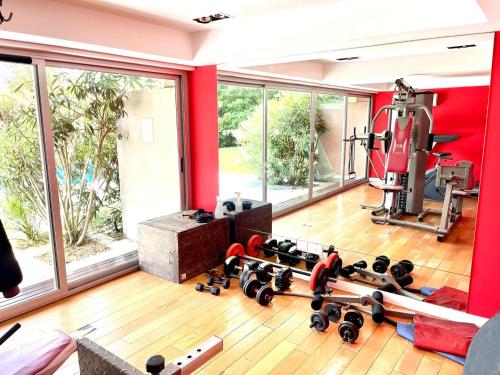 Γυμναστήριο ή/και όργανα γυμναστικής στο Depto Alassio 2 ambiente con parilla