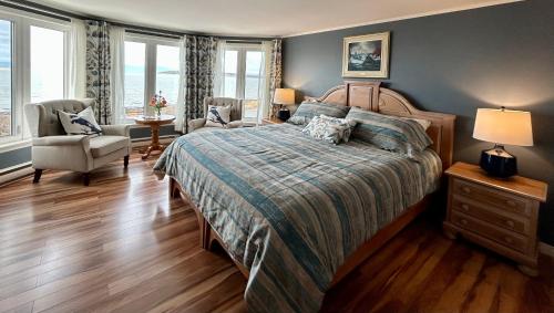 Ένα ή περισσότερα κρεβάτια σε δωμάτιο στο Auberge Foin de mer