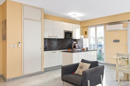 Nhà bếp/bếp nhỏ tại Appartement centre ville près de la plage