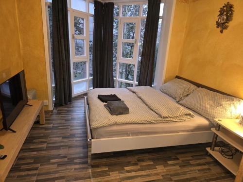 Et tv og/eller underholdning på Appartement au centre de Fribourg, 3 chambres