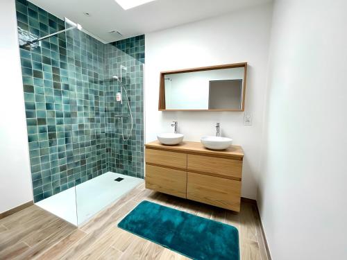 Koupelna v ubytování Maison de vacances à l'Océan