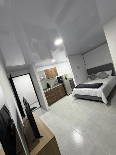 Η κουζίνα ή μικρή κουζίνα στο Loft en el corazón de Santa Rosa de Cabal