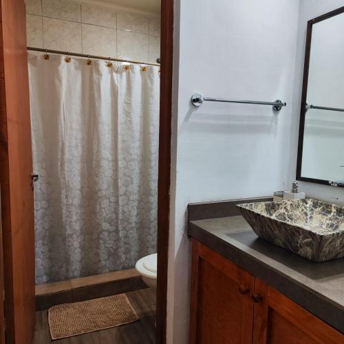 Koupelna v ubytování Los EU