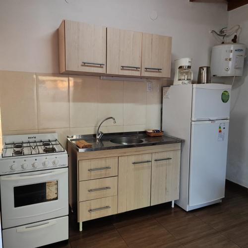 Kuchyň nebo kuchyňský kout v ubytování Los EU