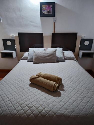 Postel nebo postele na pokoji v ubytování Los EU