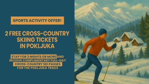 a flyer for a cross country skiing tickets in pokulska at Deluxe apartments Bled in Bled