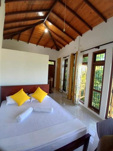 Кровать или кровати в номере Six Villa