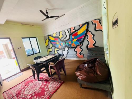 Posezení v ubytování Happy Home Varkala