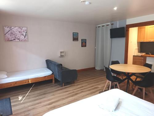 Χώρος καθιστικού στο Grand studio en montagne