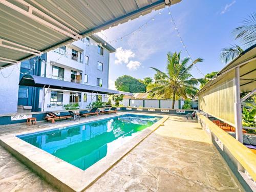 an image of a swimming pool in a house at Diani beachview escape in Ukunda