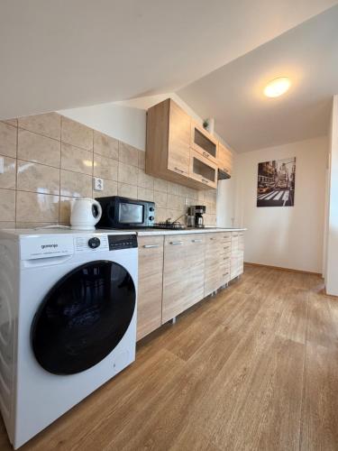 Kuchyň nebo kuchyňský kout v ubytování Sleep & Go Czech Republic - Korycany