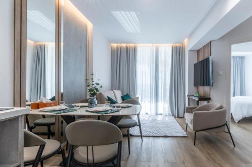 Χώρος καθιστικού στο 26 Suites