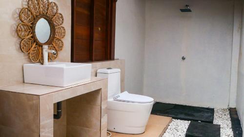 Et badeværelse på Westwood Bungalow