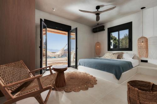 Ένα ή περισσότερα κρεβάτια σε δωμάτιο στο Villa Kosmima