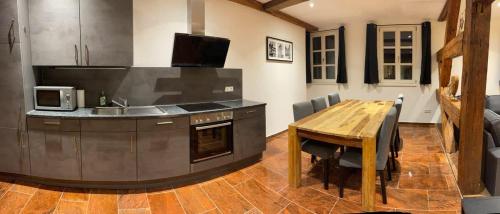 Kuchyň nebo kuchyňský kout v ubytování Juraperle - Historisch und modern - Wohnung 1