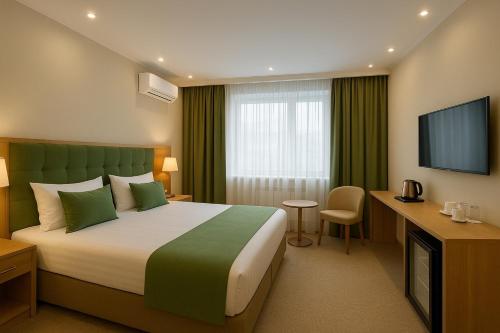 Ένα ή περισσότερα κρεβάτια σε δωμάτιο στο Khatai Rest Hotel