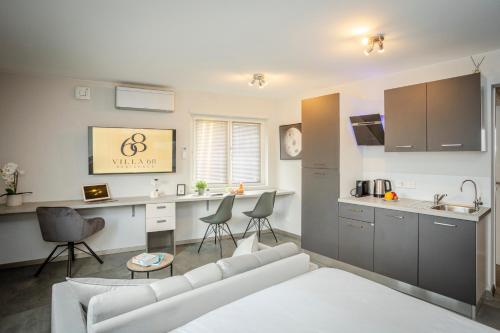 Η κουζίνα ή μικρή κουζίνα στο Lunar, Proche Basel, Ambiance Lune & Relax