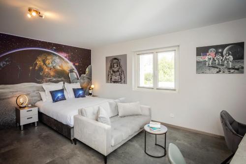 Χώρος καθιστικού στο Lunar, Proche Basel, Ambiance Lune & Relax